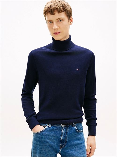 pima org ctn cashmere roll neck TOMMY HILFIGER | MW0MW28048DW5